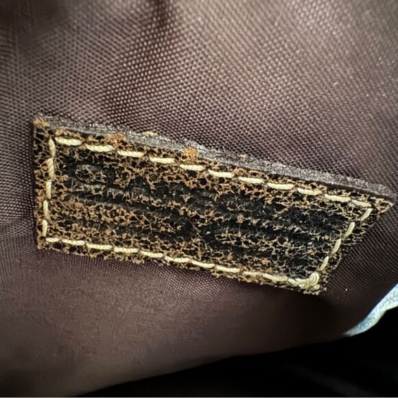 NEW Claire Chase brown distressed leather multi compartment crossbody man bag - Picture 8 of 13